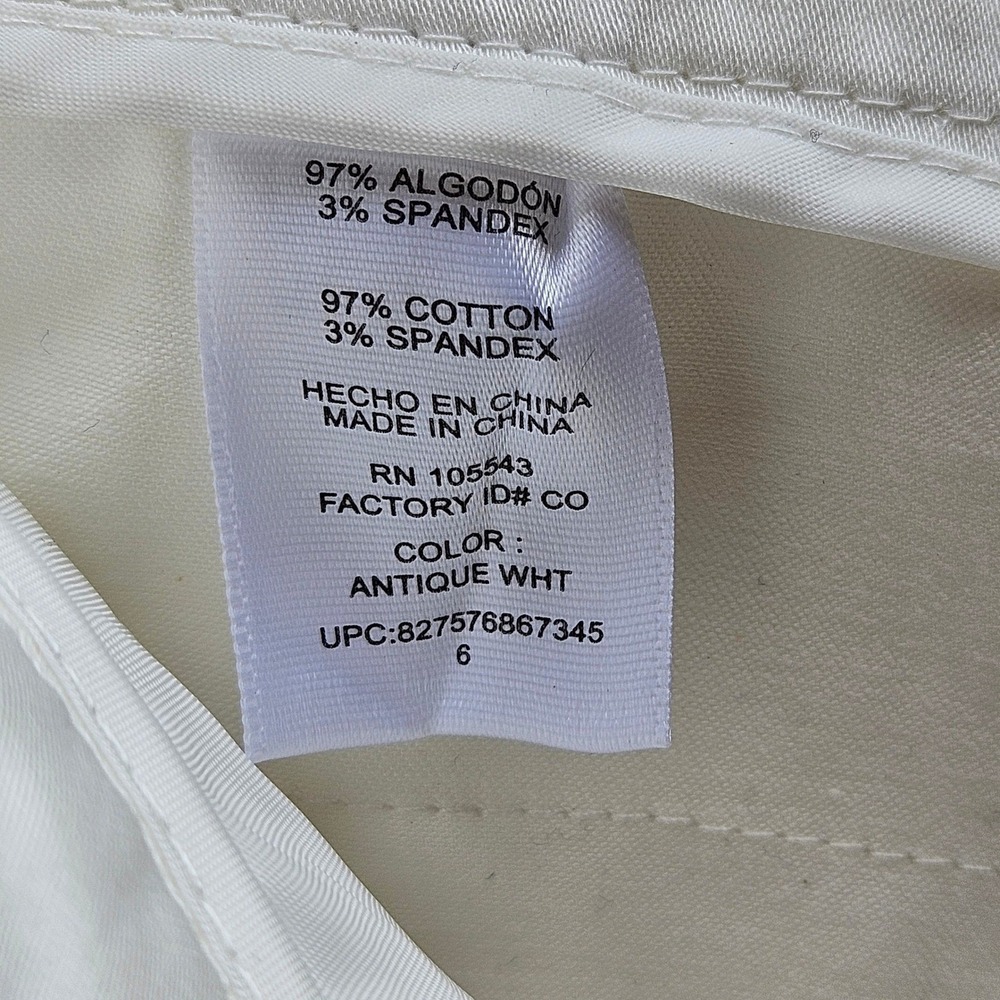 Peter Som White Tailored Chino Shorts Womens Size 6 - Picture 8 of 9